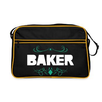 Typographie décorative de Baker - Sac Retro - noir/or - Devant