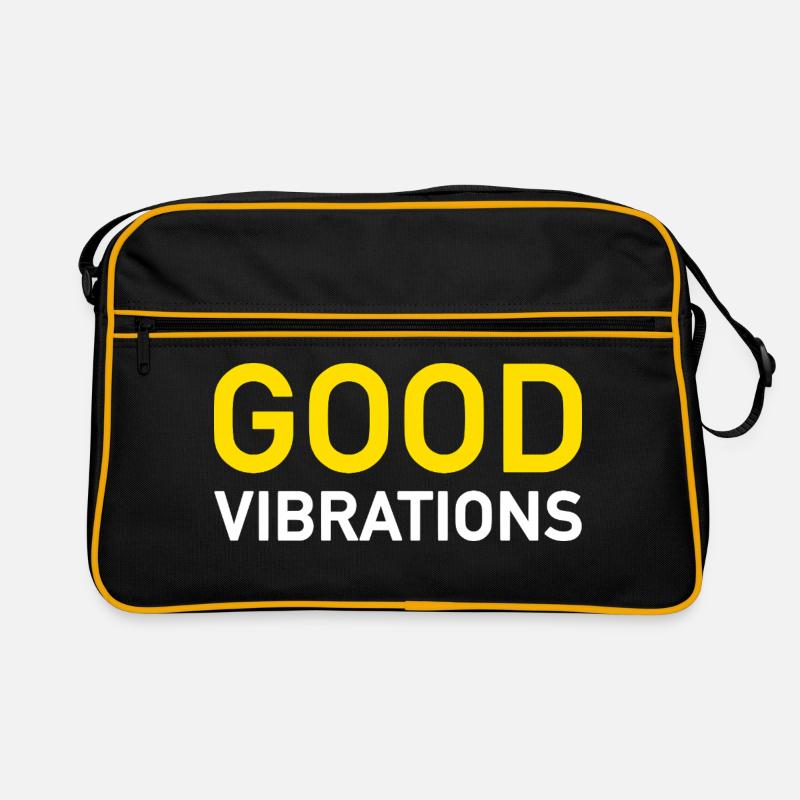 Good Vibrations - Retro Tasche - Schwarz/Gold