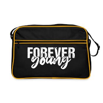 Forever Young - Retro Tasche - Schwarz/Gold - Vorne