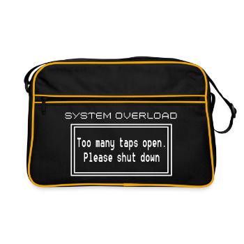 System Error Download Humor Design - Retro Tasche - Schwarz/Gold - Vorne