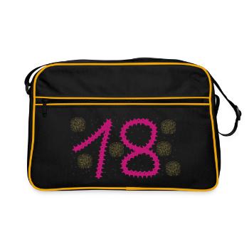Pulsating Zigzag Rings and Gold Orbs as 18 - Retro Bag - black/gold - Front
