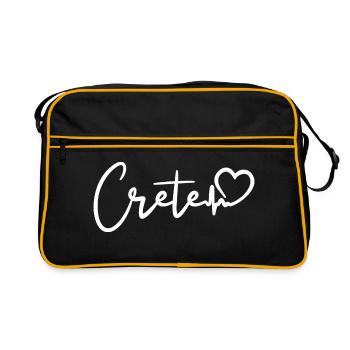 Crete heartbeat island of Crete - Retro Bag - black/gold - Front