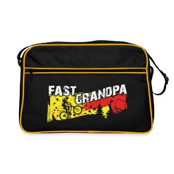 Grand-père rapide sur le vélo - Sac Retro - noir/or - Devant