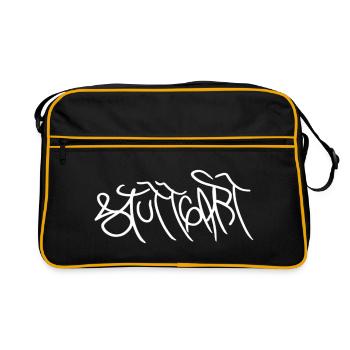 Stuttgart Graffiti Font - Retro Bag - black/gold - Front