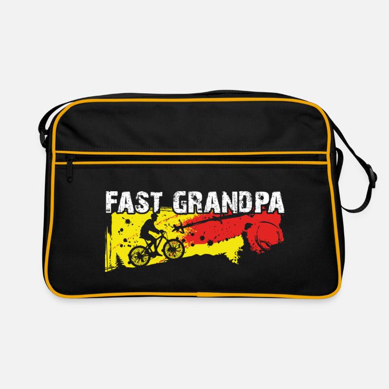 Papi rapide sur le vélo Sac Retro