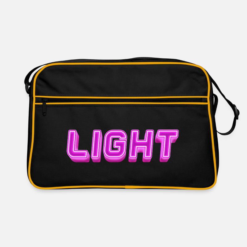 Neon Light Lettering Light - Retro Bag - black/gold