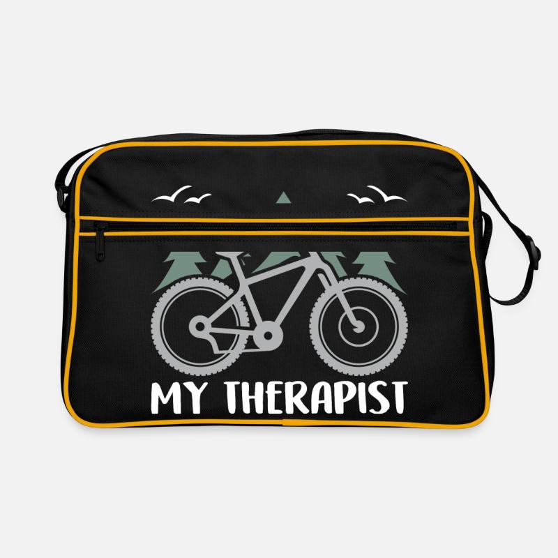 Biking is my therapist, my therapy Retro Bag