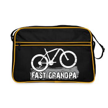 Grand-père rapide sur le vélo - Sac Retro - noir/or - Devant