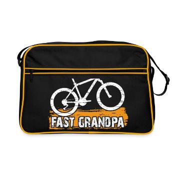 Grand-père rapide sur le vélo - Sac Retro - noir/or - Devant