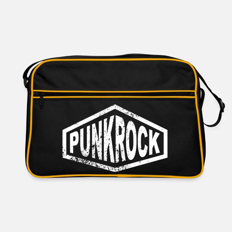 punkrock - Retro Tasche - Schwarz/Gold