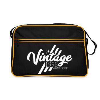 30e anniversaire Dictons vintage - Sac Retro - noir/or - Devant