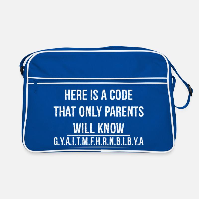 Hier ist ein Code, den nur Eltern kennen werden Retro Tasche