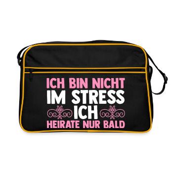 Bachelor Party Team Bride Hen Party - Retro Bag - black/gold - Front