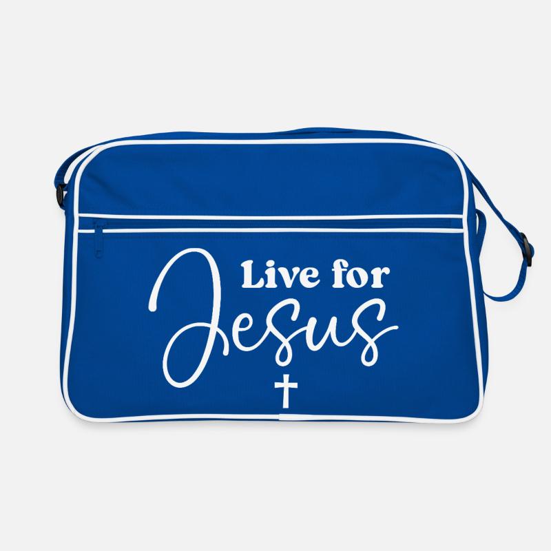 Typographie du script Live for Jesus Sac Retro