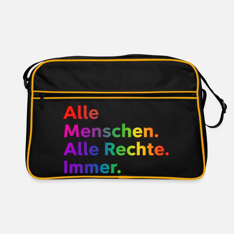 All People All Rights Always Statement Retro Bag