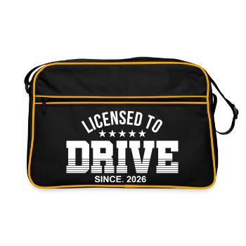 Driving License 2026 Driving Test Driving License Test - Retro Bag - black/gold - Front