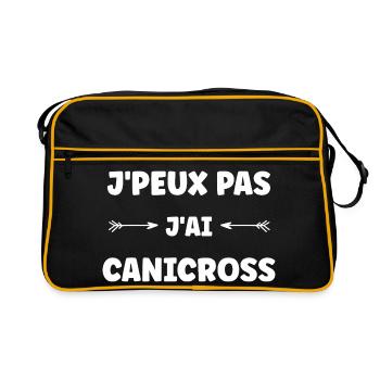 Je peux pas j'ai Canicross - Sac Retro - noir/or - Devant