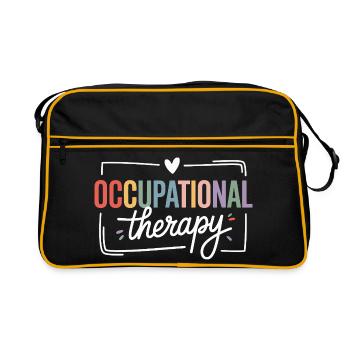 Typographie de l’ergothérapie colorée - Sac Retro - noir/or - Devant