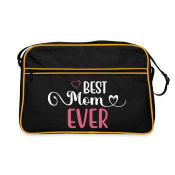 Die beste Mutter aller Zeiten - Retro Tasche - Schwarz/Gold - Vorne