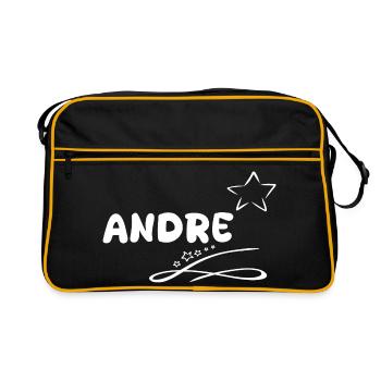 Cadeau pour André - Sac Retro - noir/or - Devant