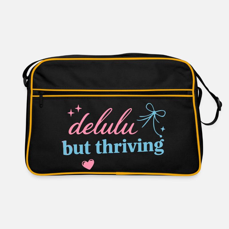 Delhu Thriving Script Logo Retro Bag
