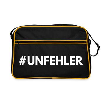 #unfehler - Retro Tasche - Schwarz/Gold - Vorne