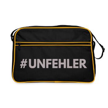 #Unfehler - Retro Tasche - Schwarz/Gold - Vorne