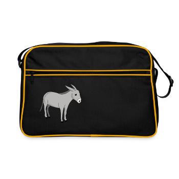 Donkey *** blank - Retro Bag - black/gold - Front