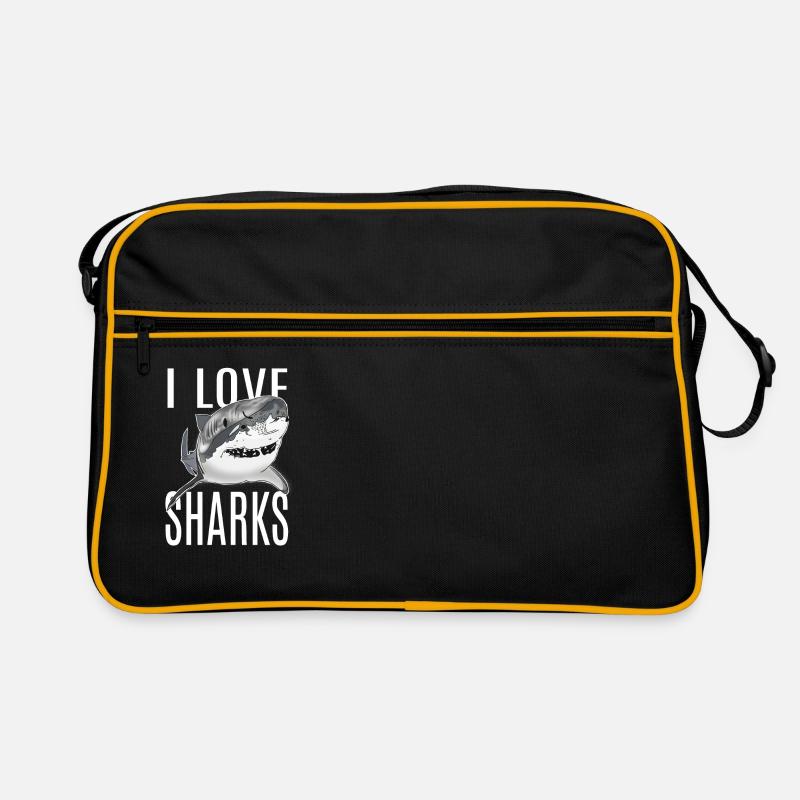 J'aime les requins Sac Retro