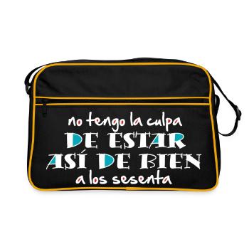 Tellement bon à 60 ans (sombre) - Sac Retro - noir/or - Devant