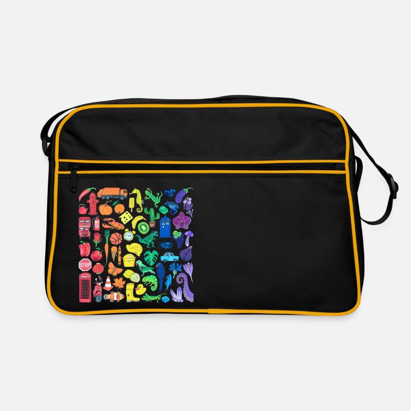 Rainbow Gradient Small Parts Retro Bag