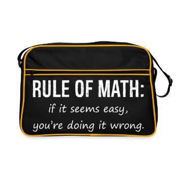 Chemise de mathématiques drôle pour hommes Mathlete règle de mathématiques - Sac Retro - noir/or - Devant