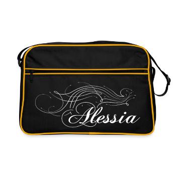 Alessia embellished white - Retro Bag - black/gold - Front
