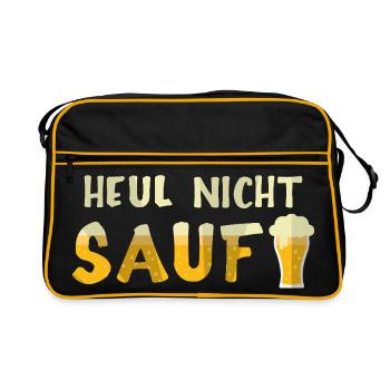 Amateurs de bière Dicton de bière Buveurs de bière Alcool - Sac Retro - noir/or - Devant