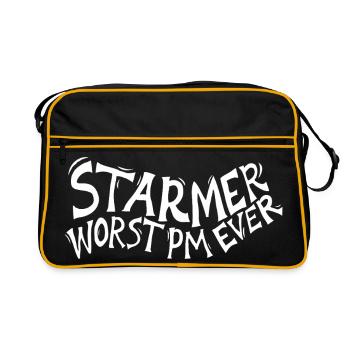 Starmer worst PM ever - Retro Bag - black/gold - Front