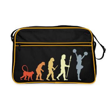 Vintage Cheerleader Evolution - Retro Tasche - Schwarz/Gold - Vorne