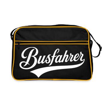 Occupation Bus Driver Text Design - Retro Bag - black/gold - Front