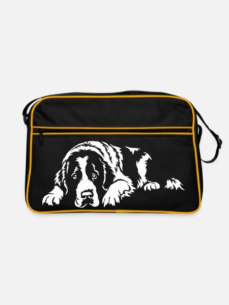 Landseer "Black Edition" - Retro Tasche - Schwarz/Gold