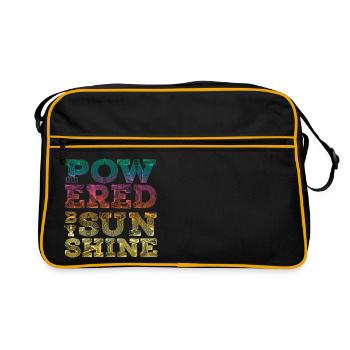 Powered by Sunshine - Retro Bag - black/gold - Front