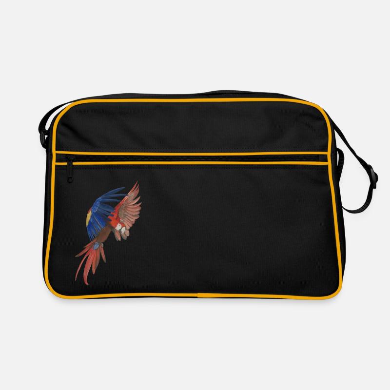 Ara volant perroquet Ara - Sac Retro - noir/or