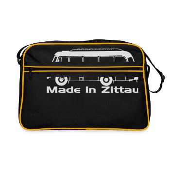 Robur Bus Zittau - Retro Tasche - Schwarz/Gold - Vorne