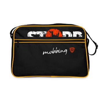 Stoppt Mobbing 5 - Retro Tasche - Schwarz/Gold - Vorne
