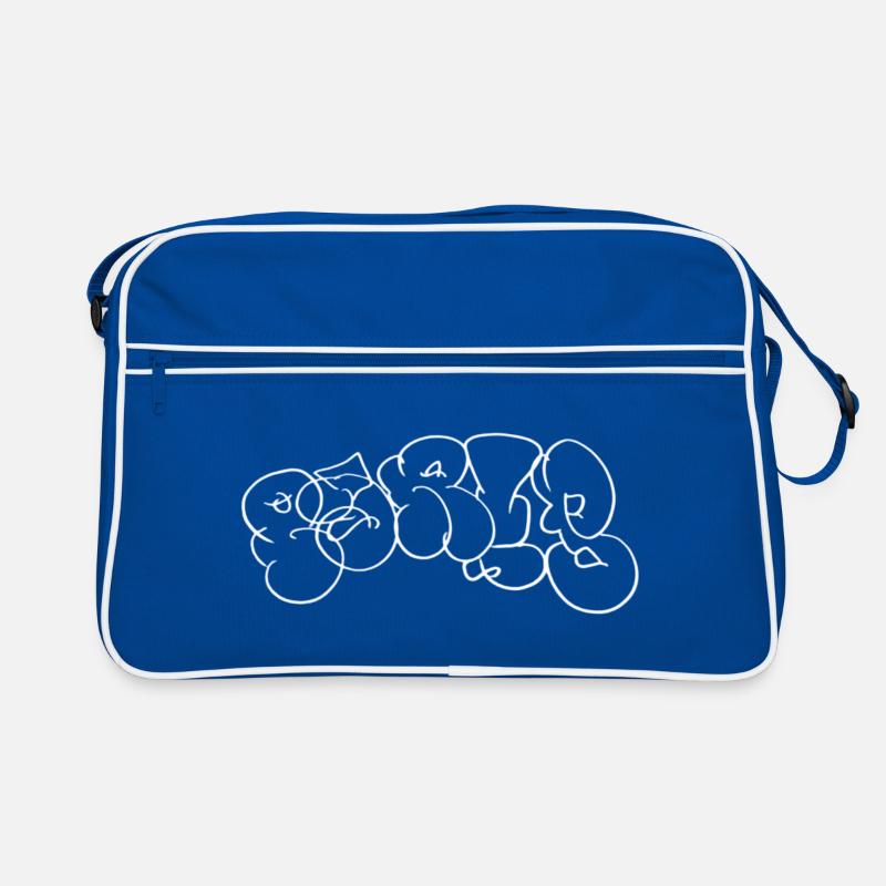 Paris Bubble Graffiti Dessin au trait en noir et blanc Sac Retro
