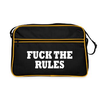 Fuck the rules - Retro Tasche - Schwarz/Gold - Vorne