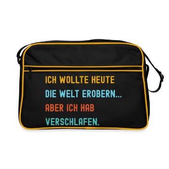 Commitment with a humorous worldview - Retro Bag - black/gold - Front