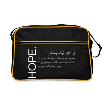 L’espoir - Jérémie 29:11 Conception chrétienne - Sac Retro - noir/or - Devant