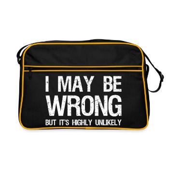 Je peux me tromper, mais c’est très peu probable - Sac Retro - noir/or - Devant
