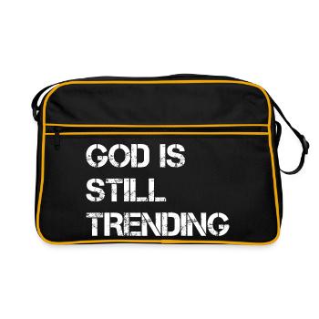 Gott bleibt im Trend - Retro Bag - black/gold - Front