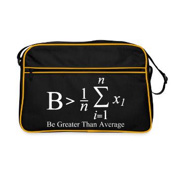 Be Greater Than Average - Retro Bag - black/gold - Front