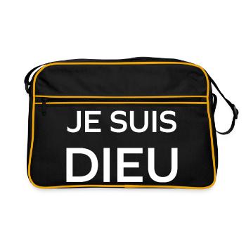 I am god - Retro Bag - black/gold - Front